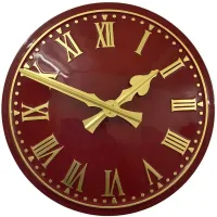 Wakefield Outdoor Clock Service red dial